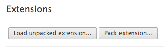 Load Unpacked Extension